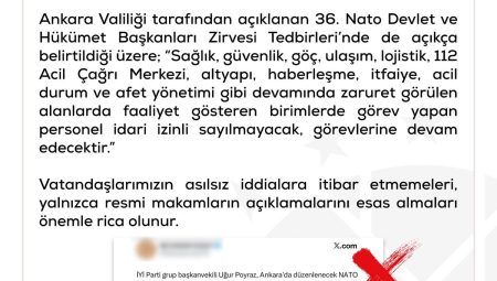 NATO Doruğu’nda Sıhhat Vazifelileri İdari Müsaadeli Değil